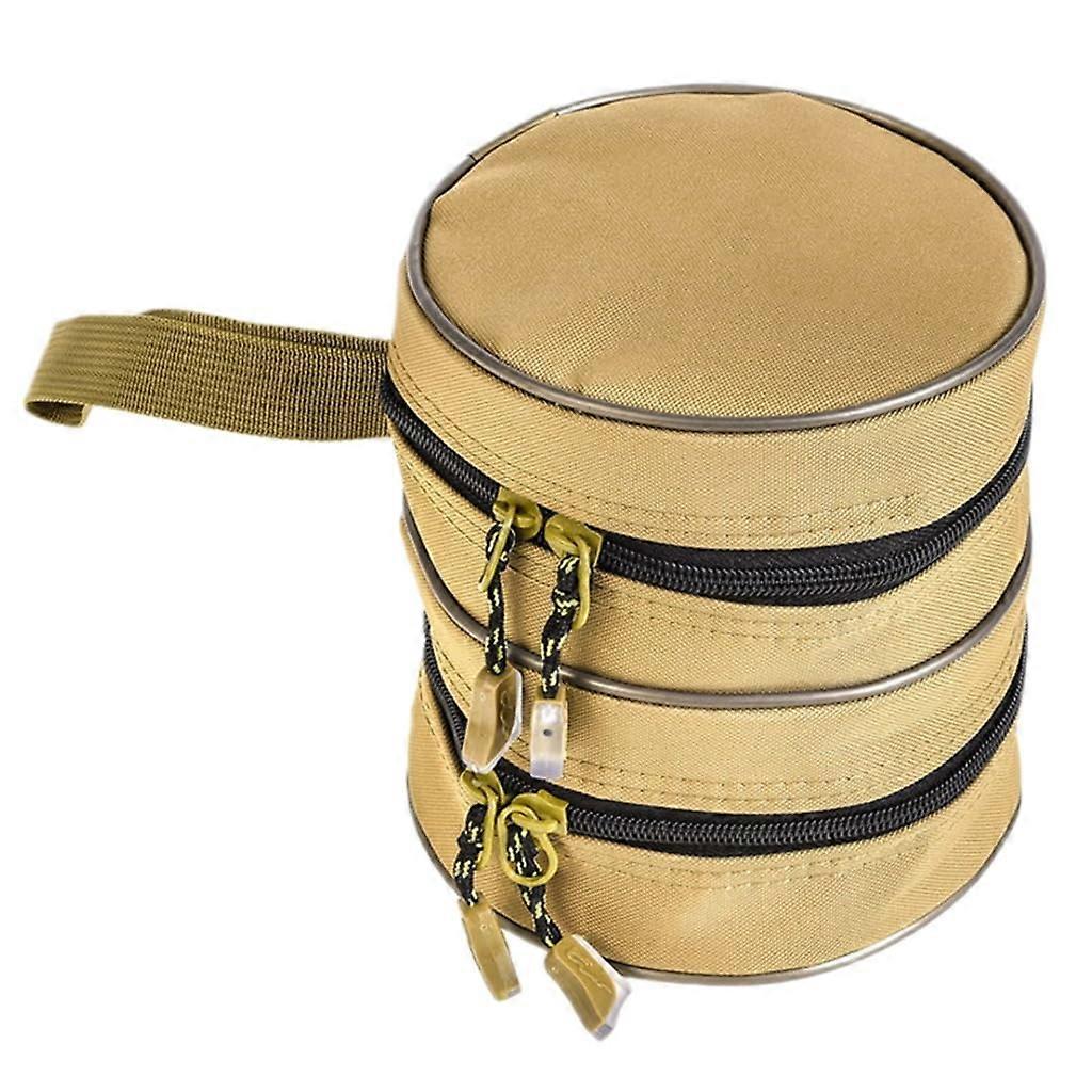 Round Baitcasting Fishing Reel Protective Carry Bag, Double Layer Pressure-Resistant Fishing Gear Storage for Reel