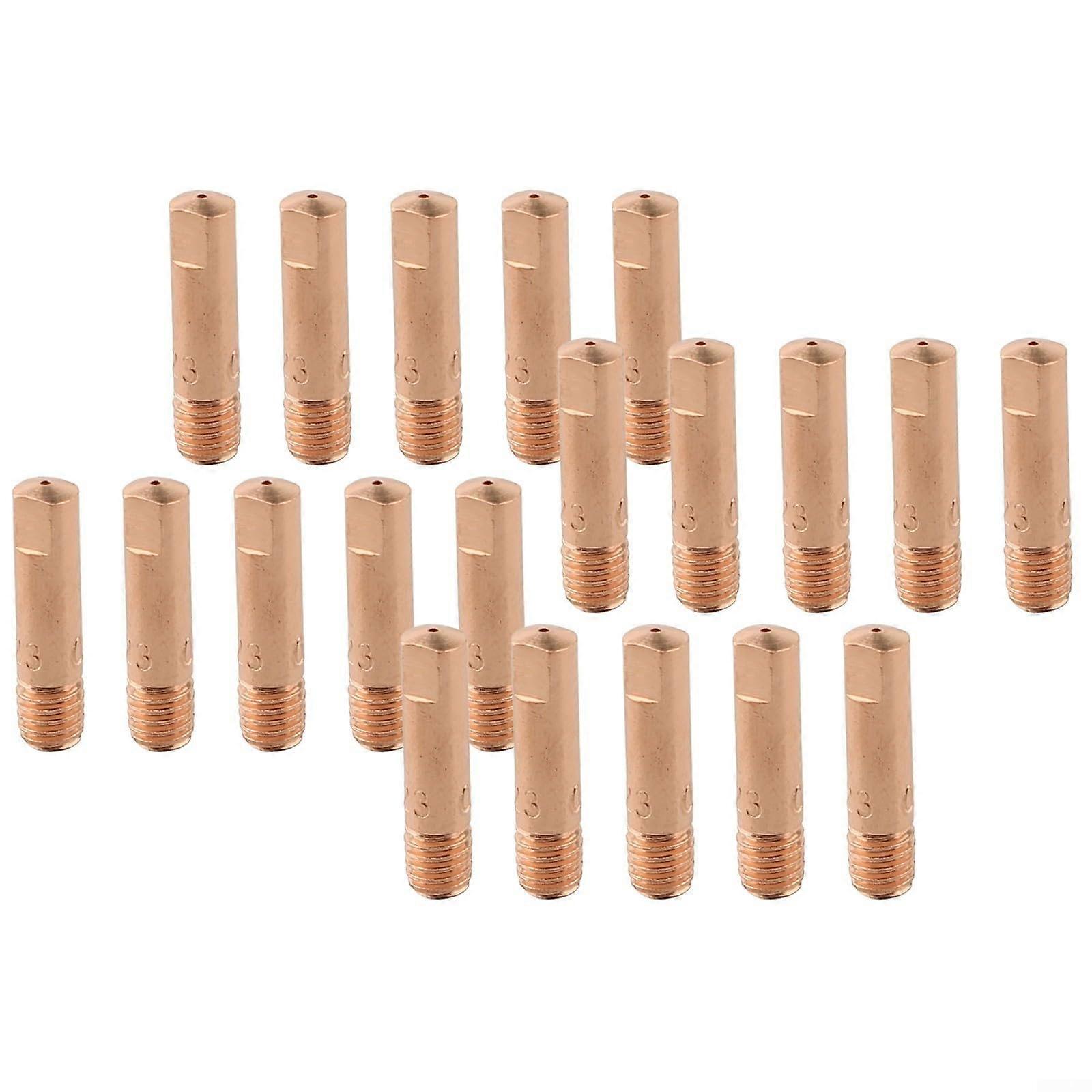 Package of 20 welding torch nozzles MB15AK, optimized design for wire feeding and concentricity of smooth wire (0.6 mm).