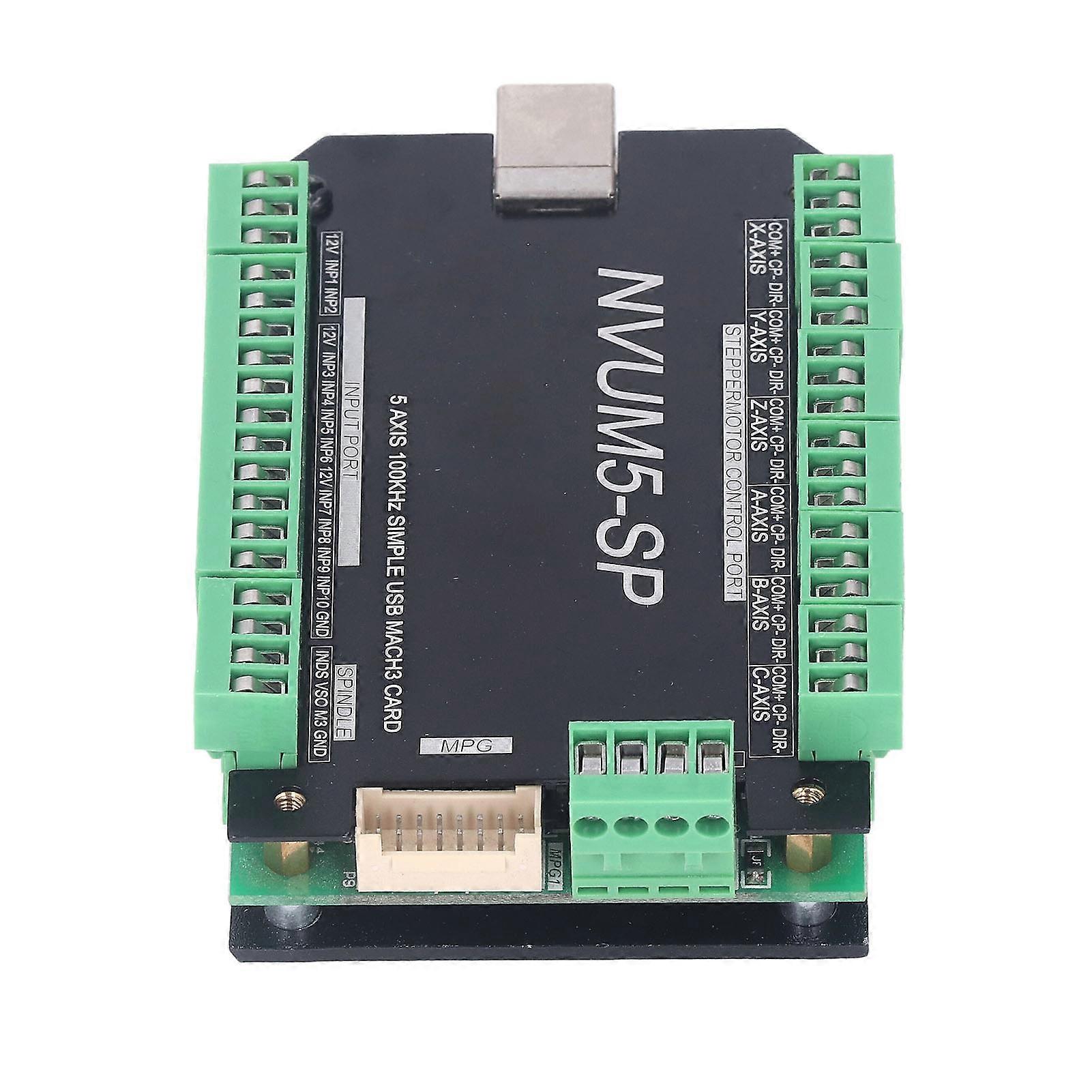 5 Axes CNC Motion Control Board USB Engraving Machine Controller Panel 10 Input 3 Output 18‑32V 