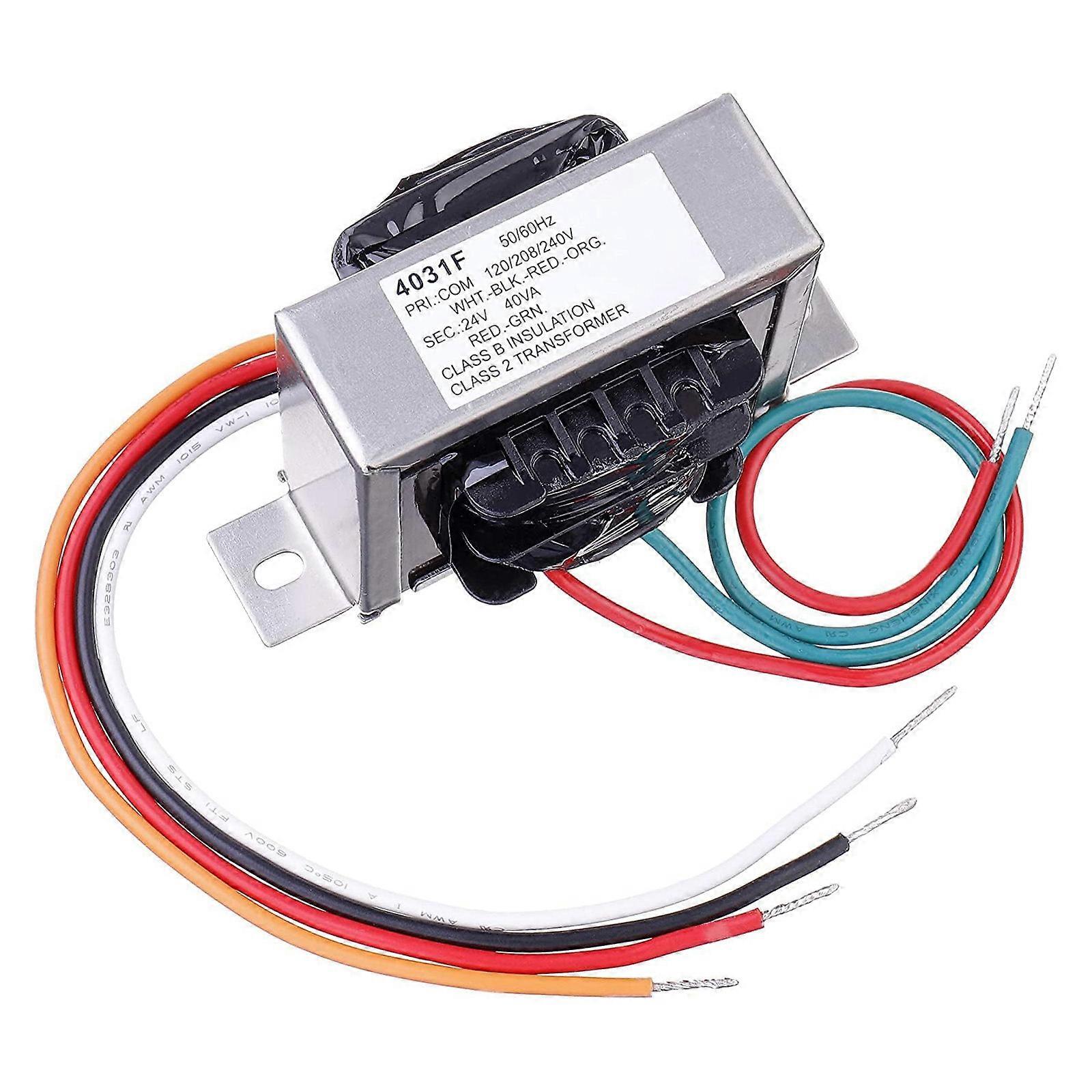 Primary 120, 208, 240V Secondary 24V Isolation Voltages Changer with Foot Mount 24V 40VA Control Voltages Changer Multicolor
