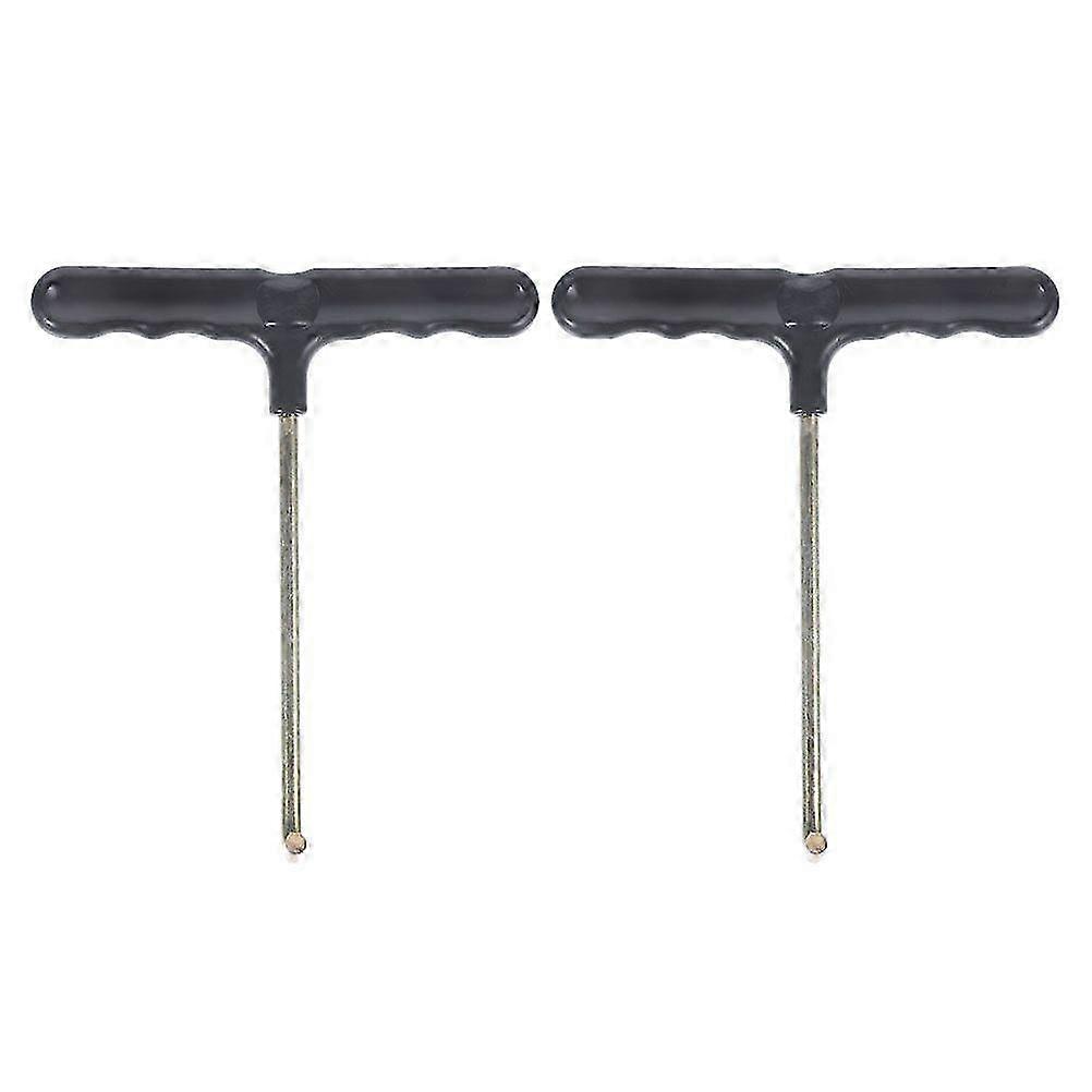 2pcs Trampoline Spring Tensioning Tool With Ergonomic Plastic Handle T Hook Spring Pull Tool Repair Portable Trampoline Accessory 13.30X11.50X2.50CMBl