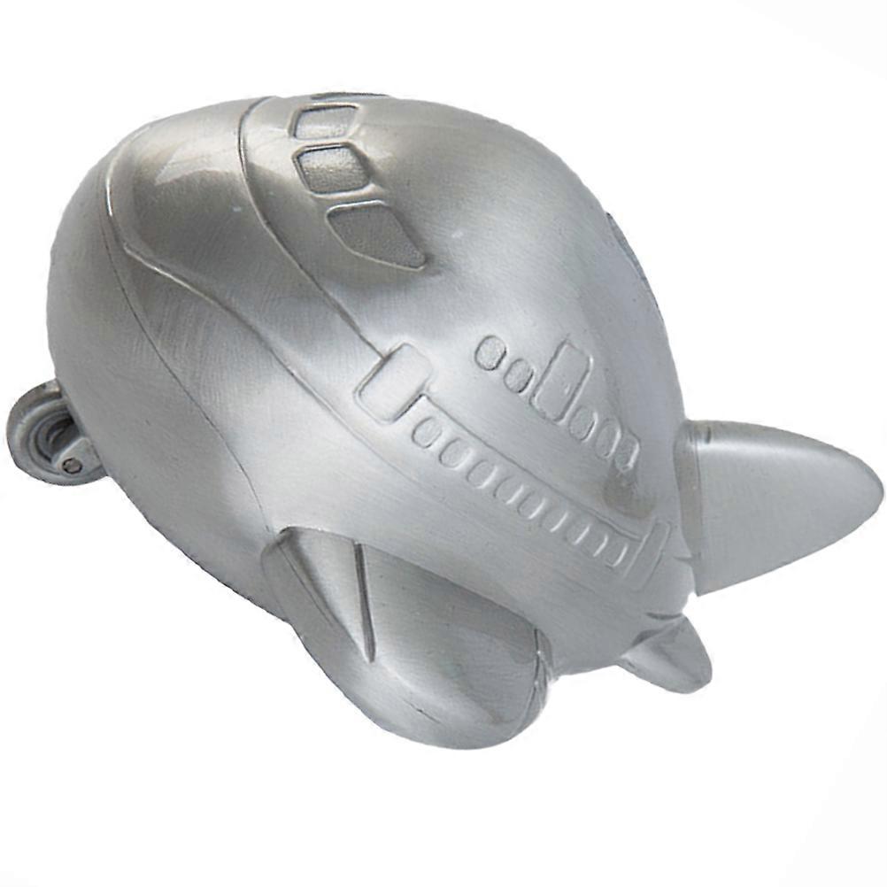 Decorative Storage Box Airplane Shaped Piggy Bank Funny Photo Props Desktop Adornment Living Room Use 14.5x10.8x9.5cm 1Set