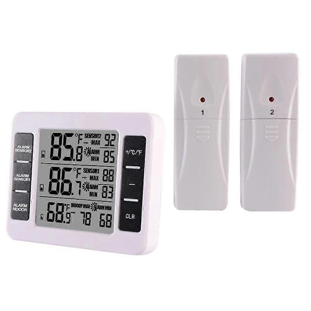 Thermometer Refrigerator Portable Temperature Display with Upper and Lower Limit Alarm 1Set