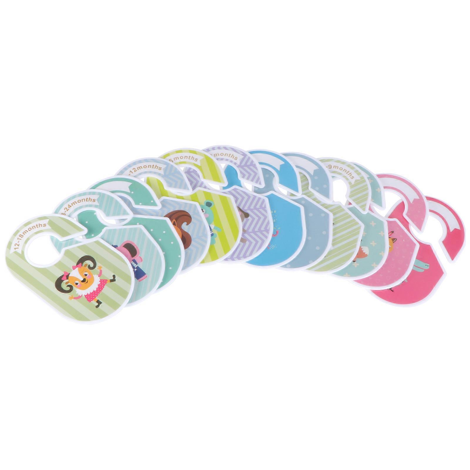 Hanger Dividers Household Users Closet Size Dividers Practical Design Assorted Color 17x10cm 12Pcs