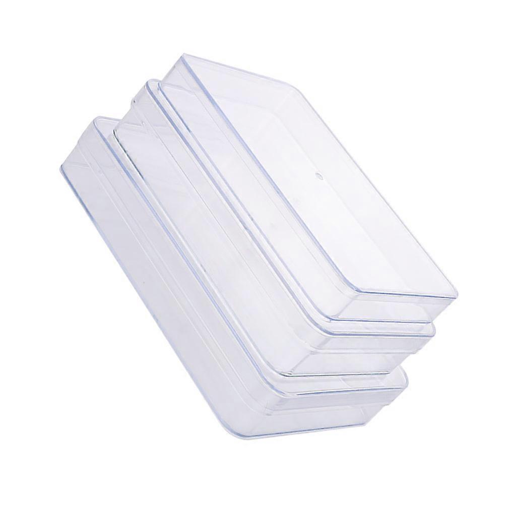 Transparent Plastic Storage Box Small Clear Boxes With Lids For Cake Dried Fruit Candy Snacks 3Pcs