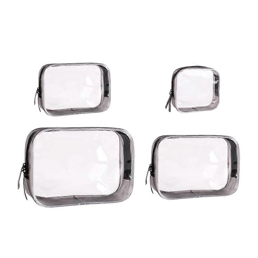 a polished and engaging product description for your **4pcs Transparent Makeup Bag Set**:
 
✨ **4PCS Transparent Makeup Bag Set – Portable PVC