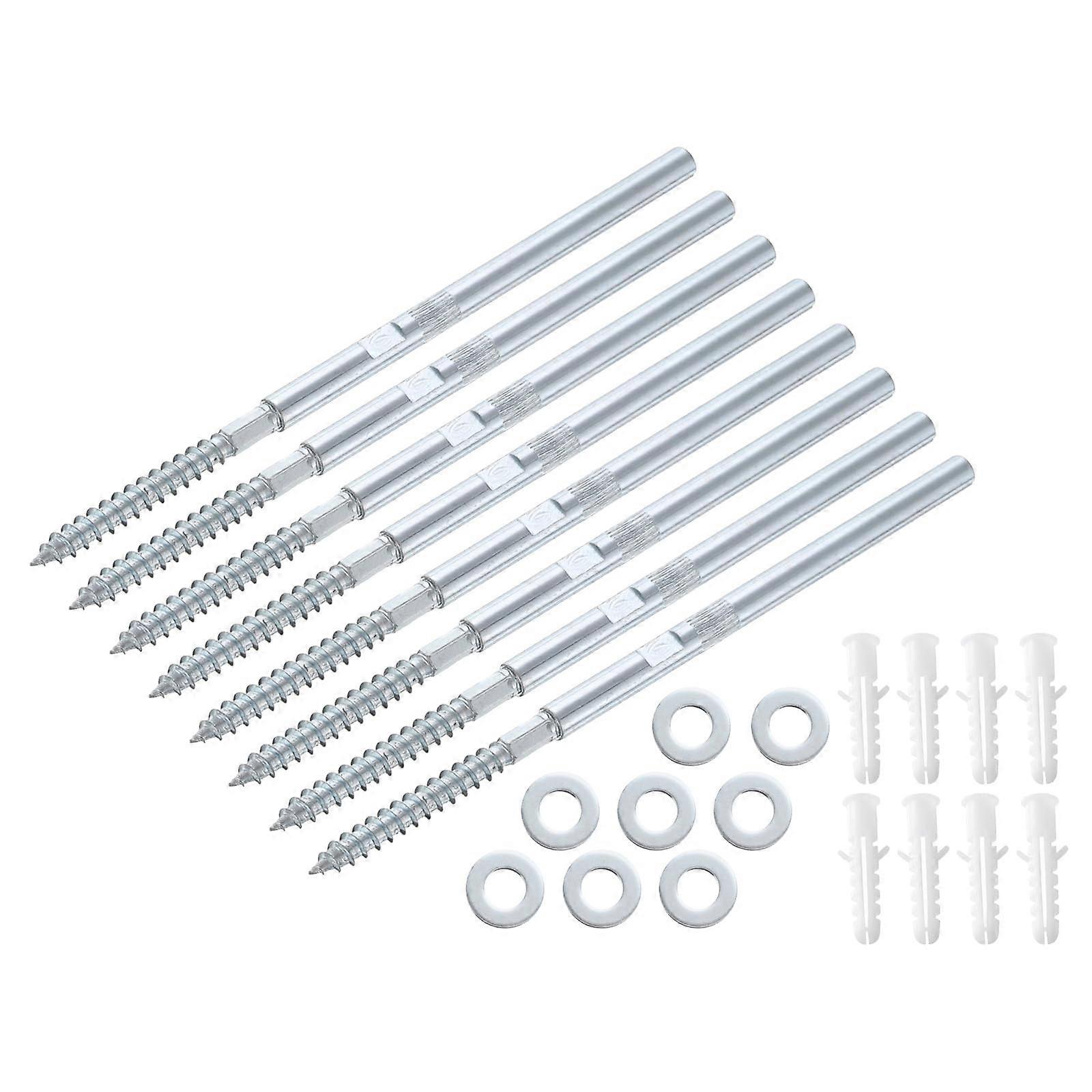 Floating Shelf Brackets Pack of 8 Metal Hidden Brackets 8 x 100 mm Invisible Support for Wooden Shelves with Screws