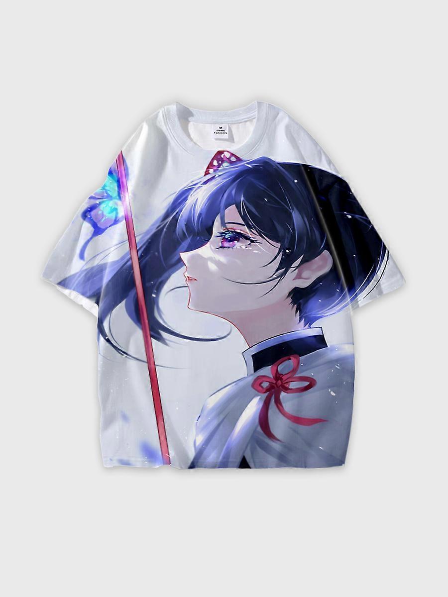 T-shirt round neck Character Pattern loose short sleeve P62