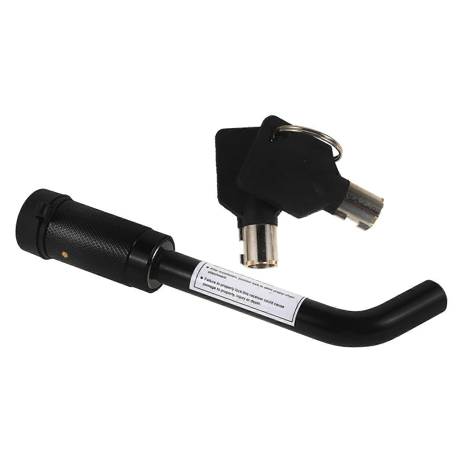 Black Steel Locking Hitch Pin for Daily Use Compatible with Cars Boats RVs 1 Set