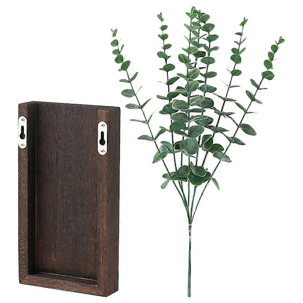 Eucalyptus Wooden Rack with Coffee Planter Decoration for Home Use 1 Set