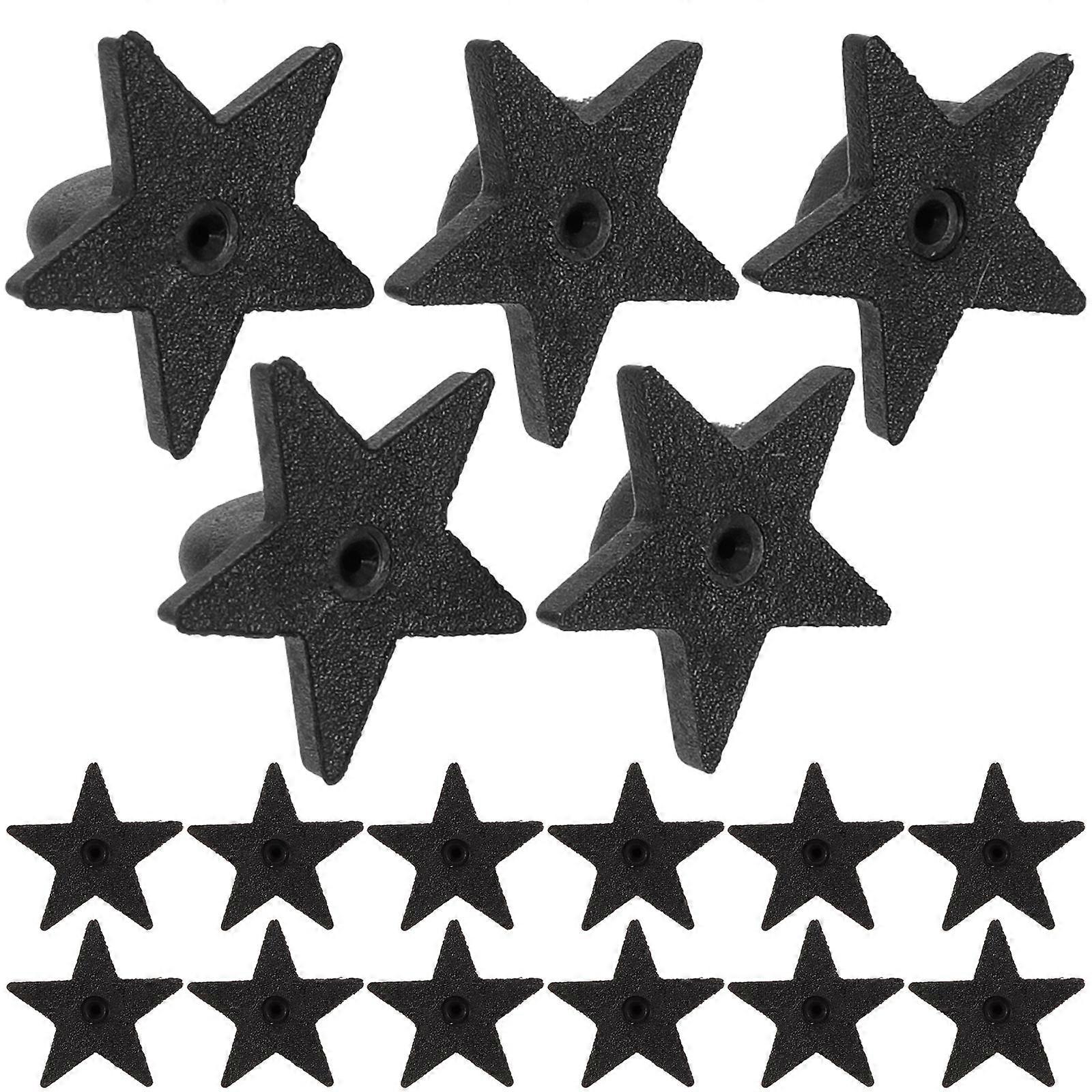 Black Plastic Butterfly Hat Badge Pin Backs for Pins 100Pcs Star Shape
