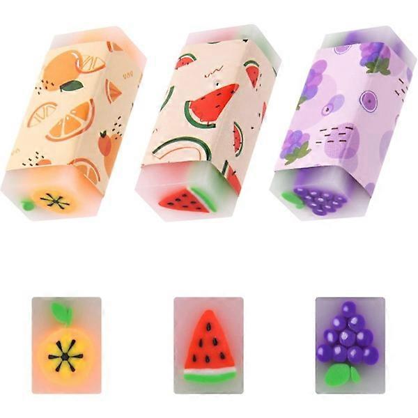 Colored Erasers for Kids, 3pcs Children Erasers, Rubber E
