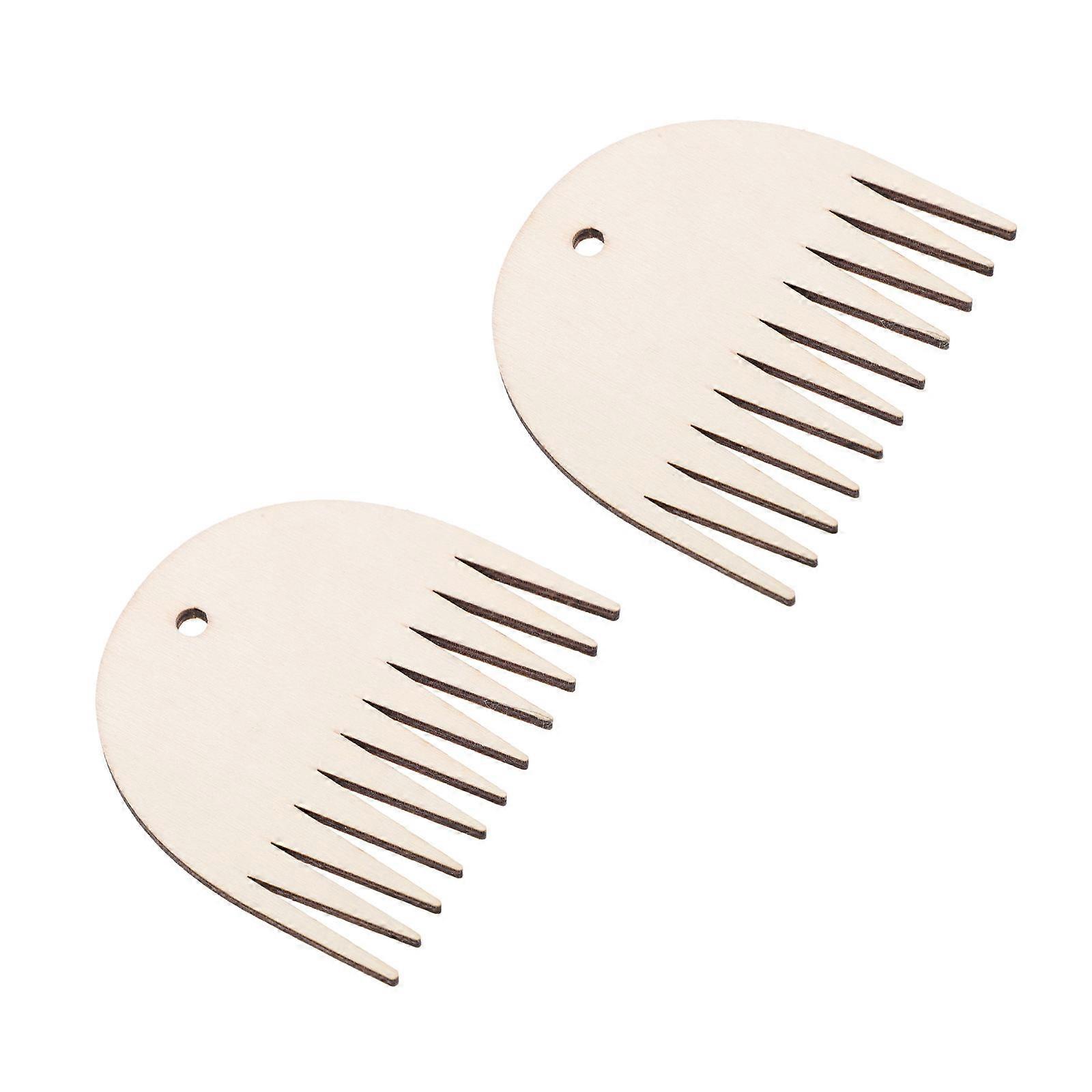 Wooden Tapestry Weaving Comb Durable DIY Weaving Tool for Knitting Coasters, Scarves & Craft Projects