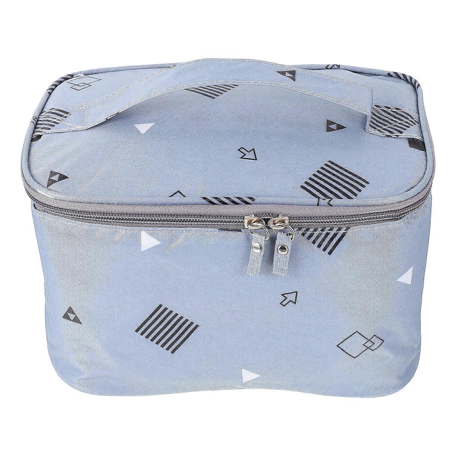 Small Toiletry Bag Rectangular Cosmetic Storage Bag Grey Color Travel Gym 25X17X14CM Multi-functional 1Pack