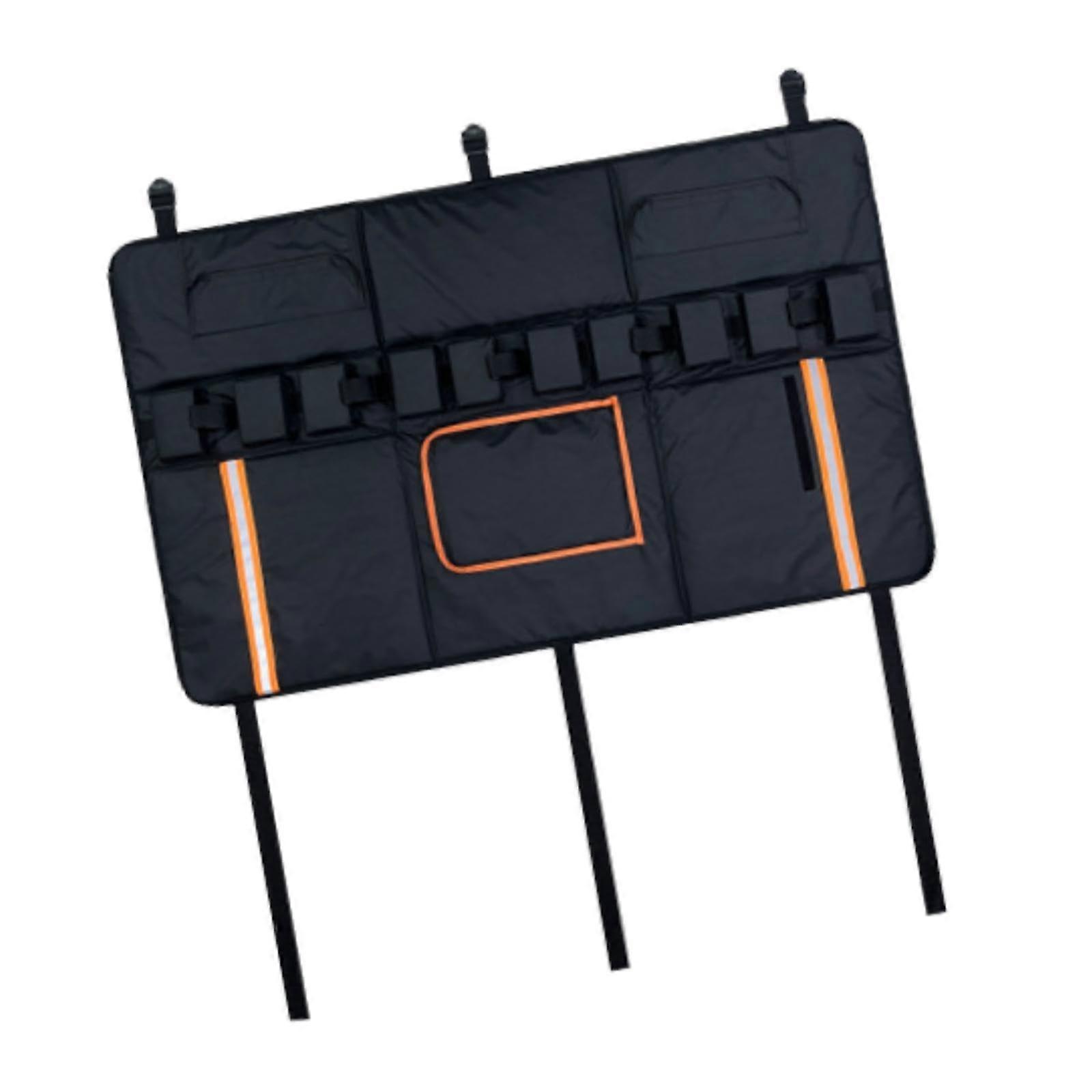 Bicycle carrier cover for tailgate, suitable for mountain bikes, protective mat for up to 5 bicycles, black.