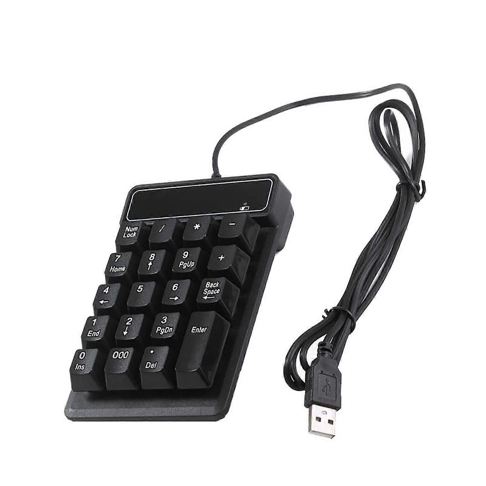USB Programmable Keyboard for External Data Entry, 19 Keys, Compatible with Laptop Notebook and PC