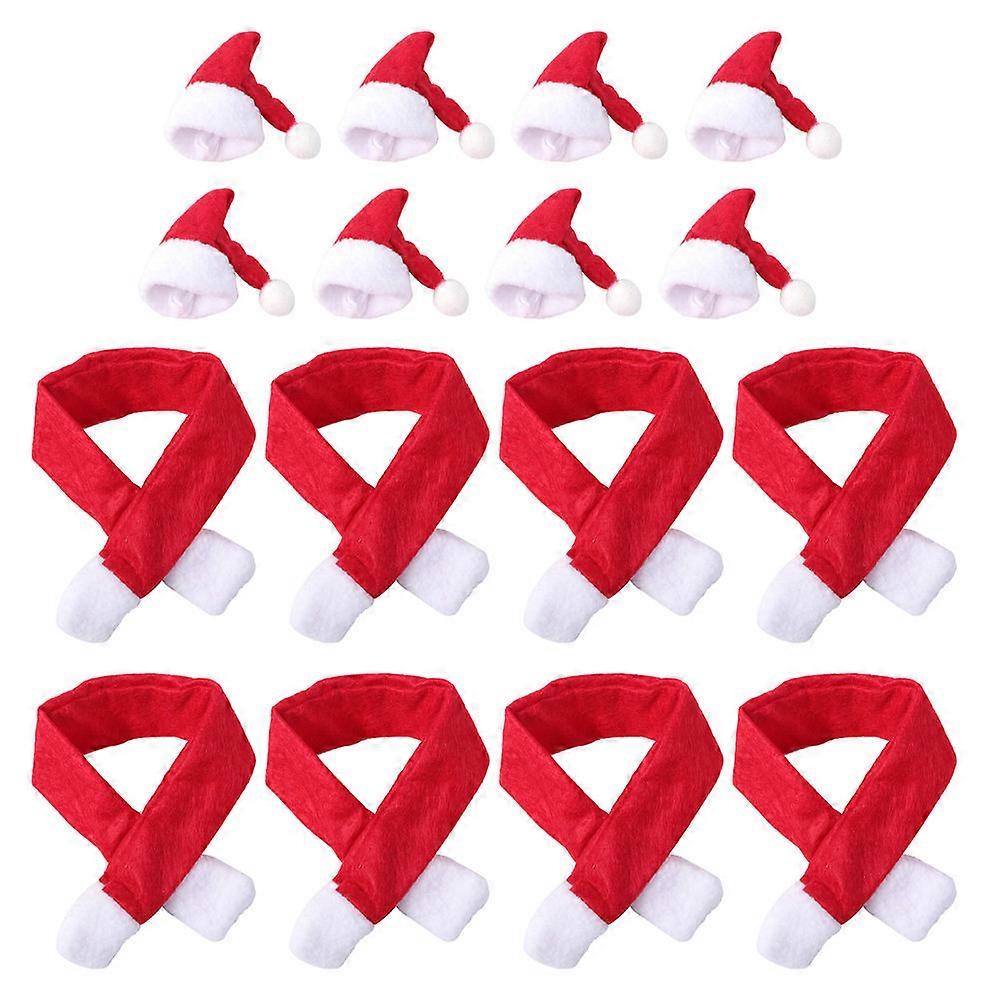 Mini Scarf Decor For Party Hosts Red Cloth Cover Christmas 8 Sets