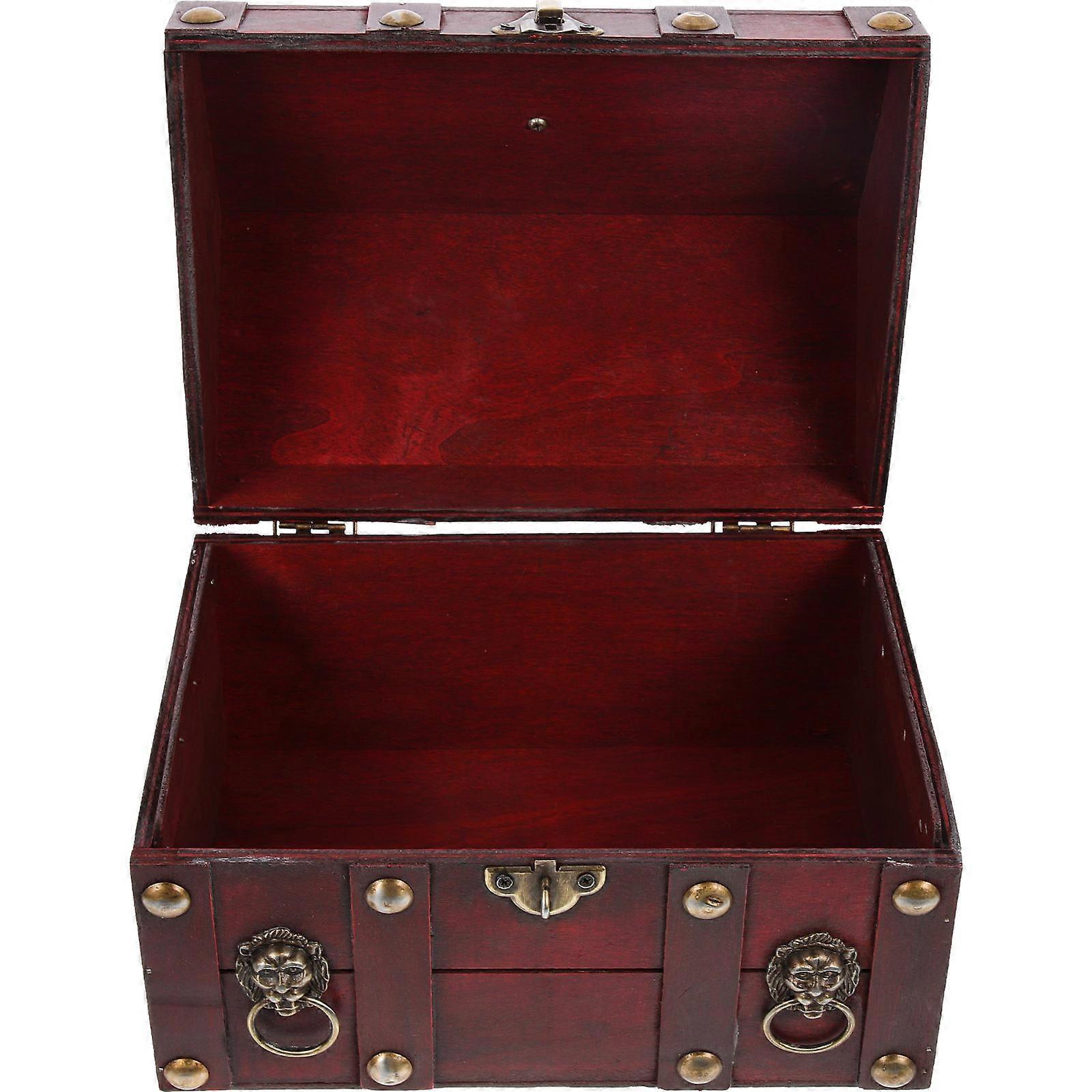 Vintage Keepsakes Chest Trinket Box For Personal Use Dark .00X18.00X17.00CM Storage 1Set