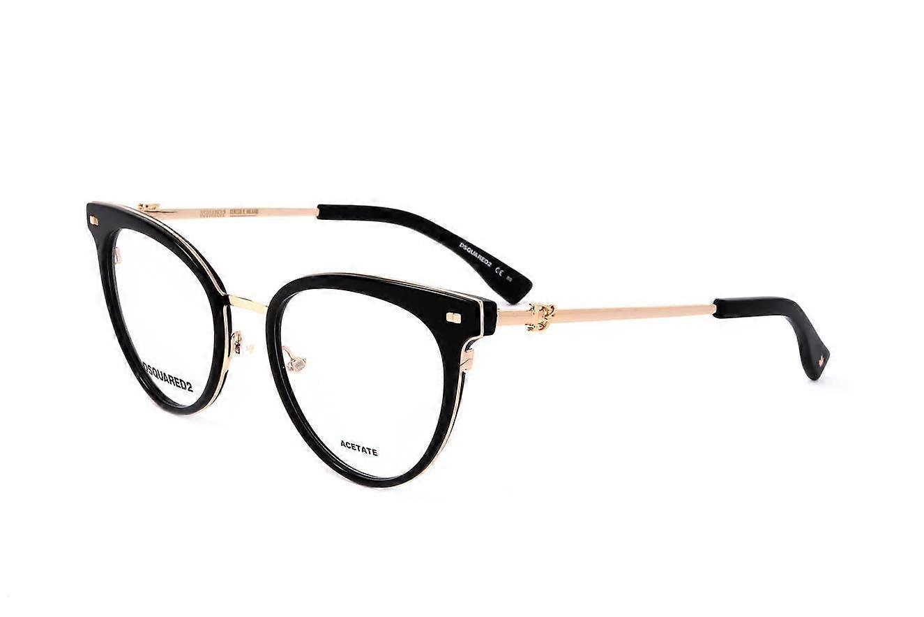 Eyewear Frames Dsquared2 D2 0067 2M2 BLACK GOLD 52/20/145 WOMAN