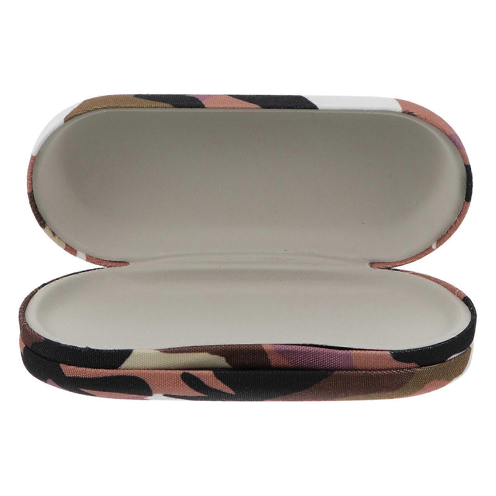 Glasses Protective Case 1 Set Camouflage Double Sided Eyeglass Box Daily Use Lightweight Portable Storage 16x7.2x6.8cm