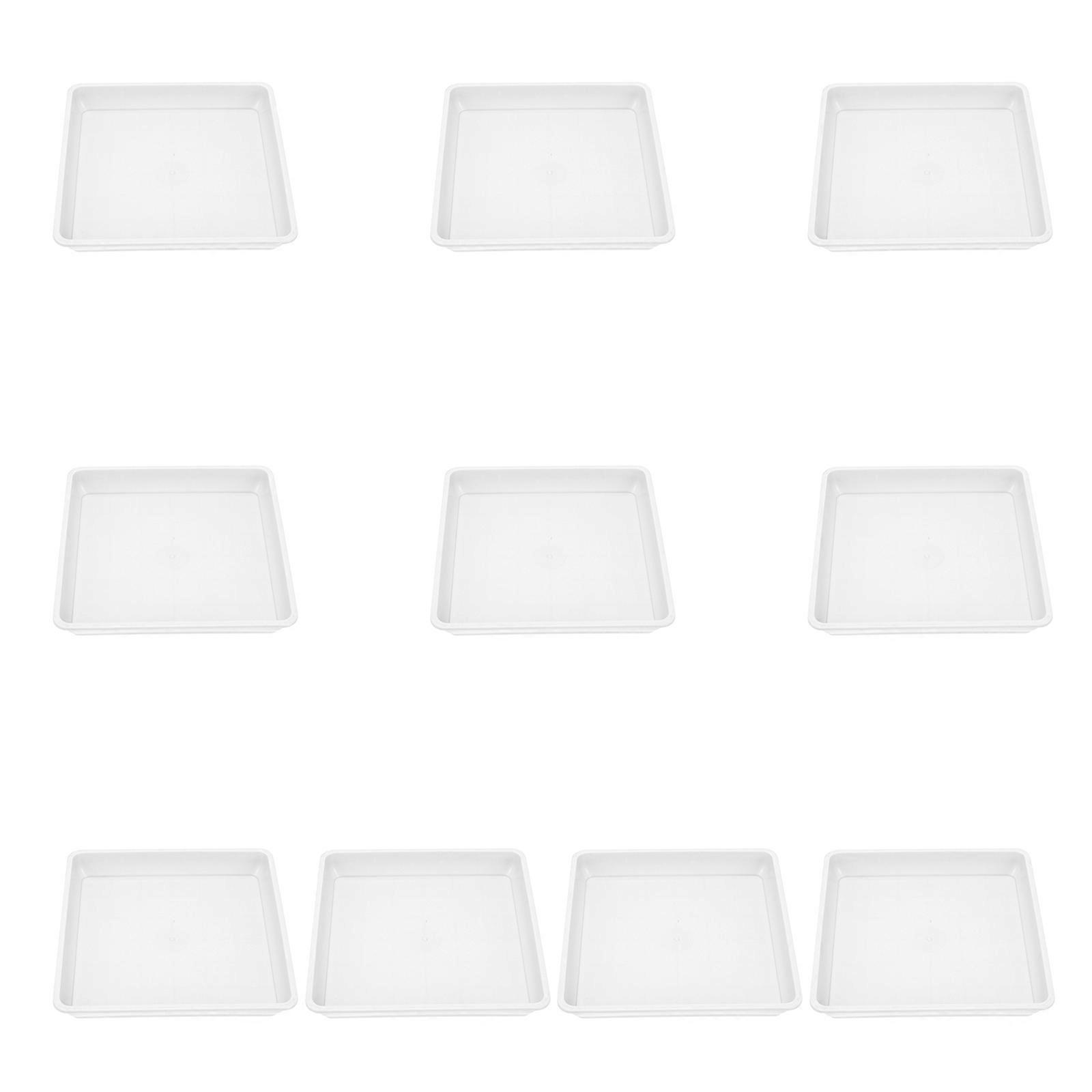 Here's a refined and professional product description based on your input:

 

**10pcs Square Flowerpot Trays for Bonsai Plants – Non Deformable Base