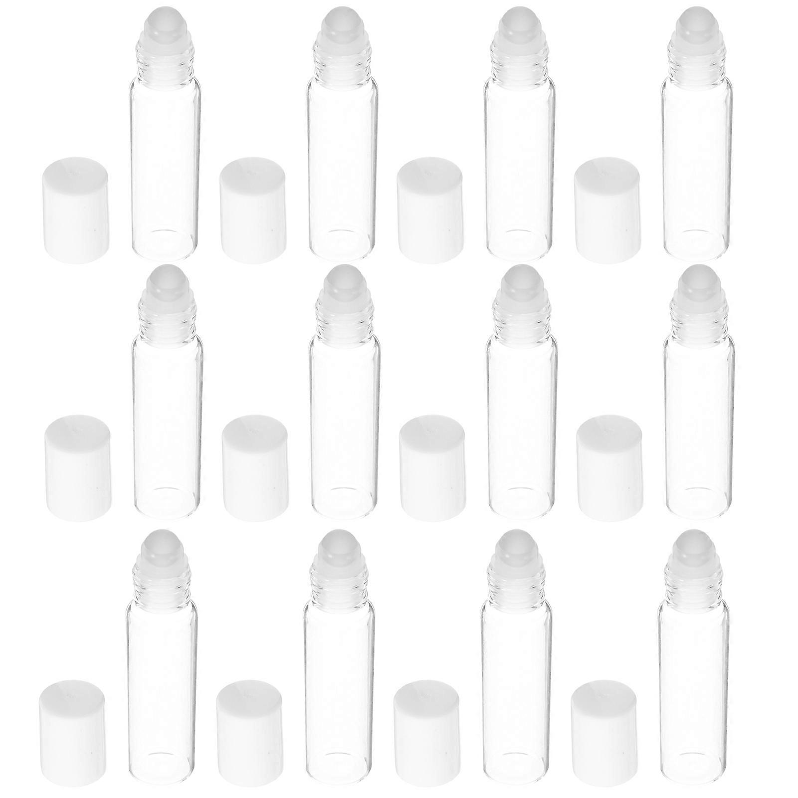 Cylindrical Empty Roller Ball Bottles For Daily Use 8X1.7Cm Leakproof Portable Storage 12Pcs