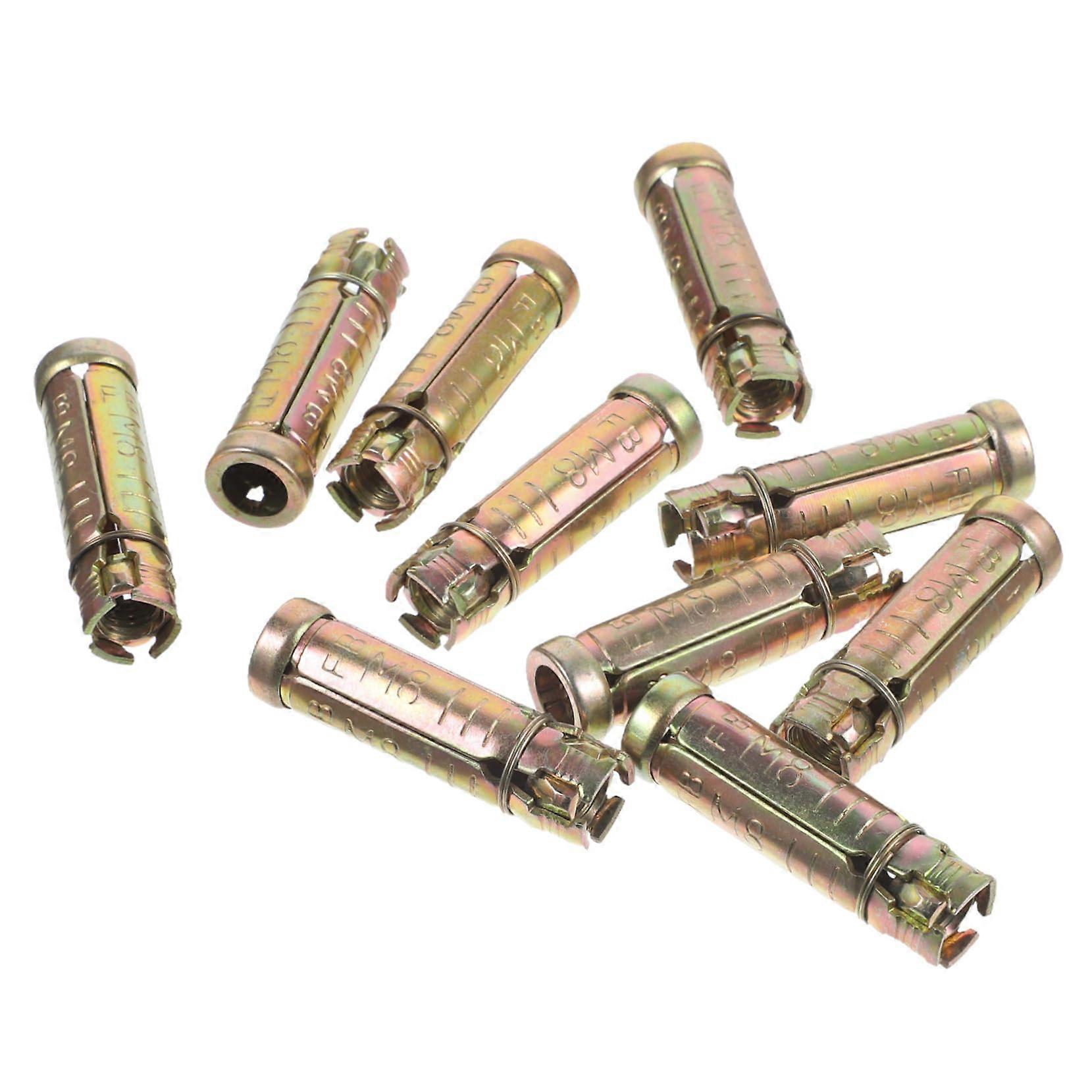 Expansion Anchor Pack Of 10 Knurled Concrete Drop Anchors With Threaded Cavity For Concrete And Steel