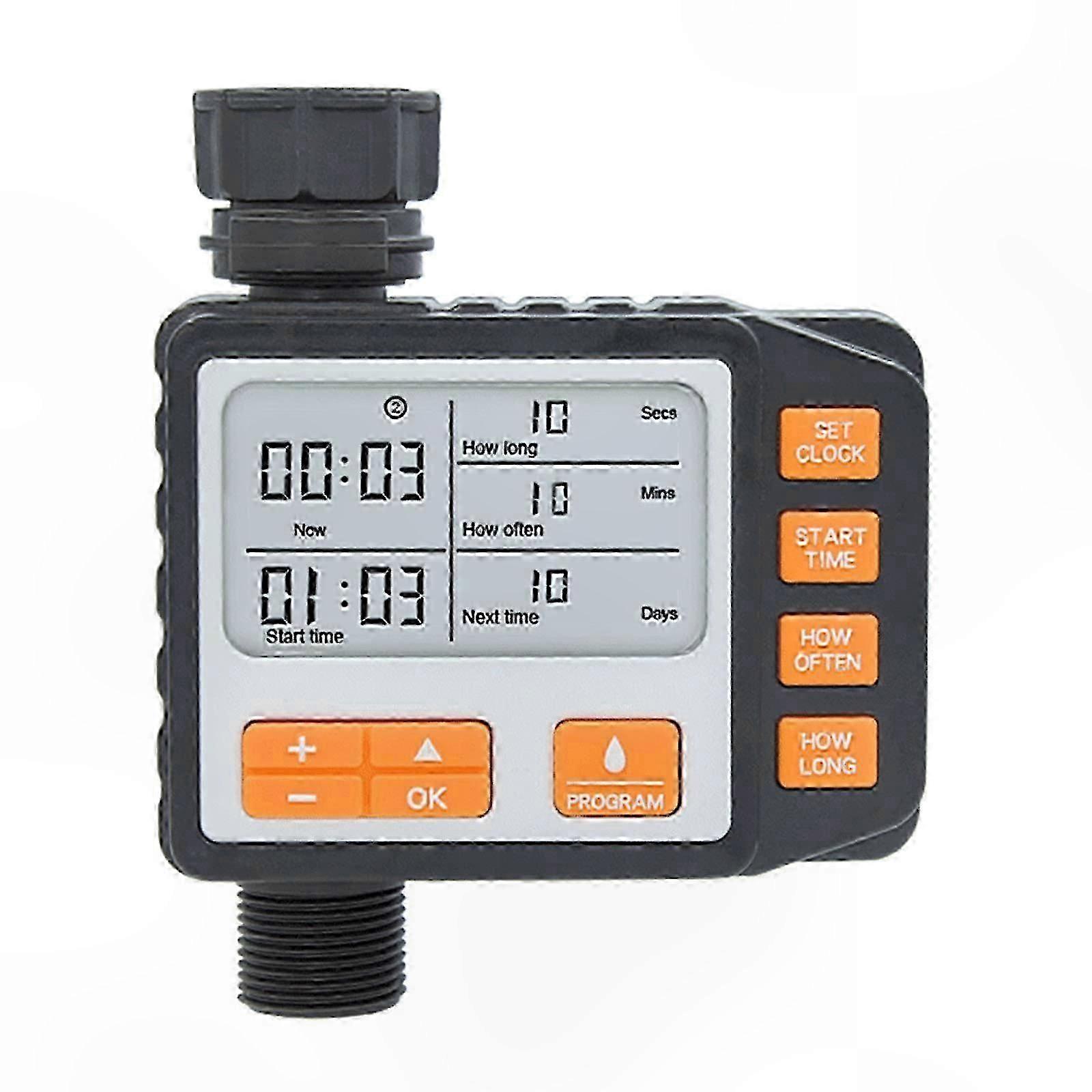Smart Outdoor Watering Timer with Multi-Function Settings for Garden Irrigation Control