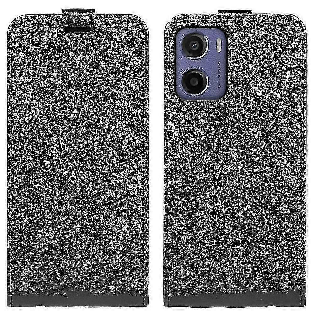 Vertical Flip Leather Phone Case for R64 with Textured Design