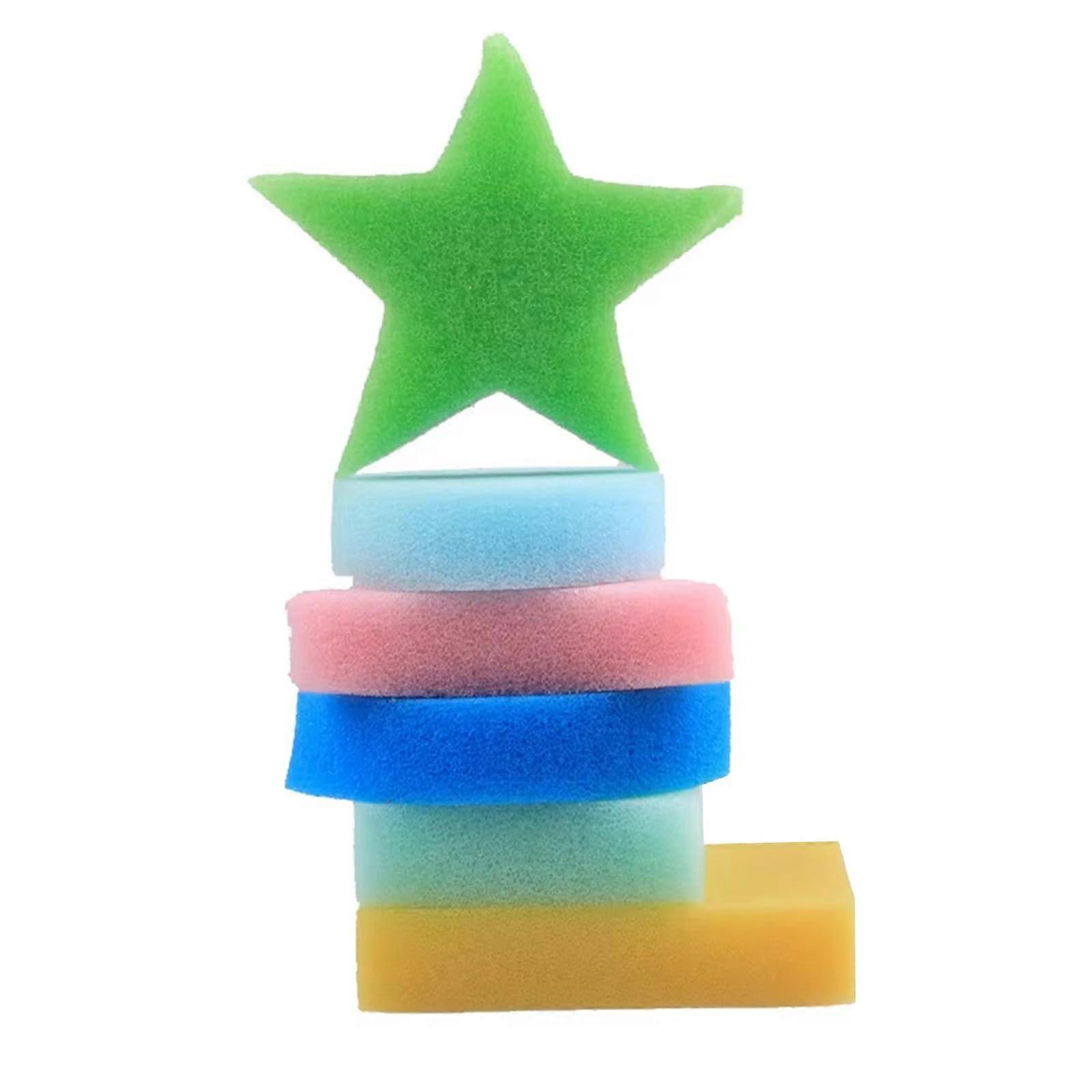 Sponge Stamper Art Craft Foam Shapes for Kids Educational Painting Toys Washable Non-Toxic Colorful Designs