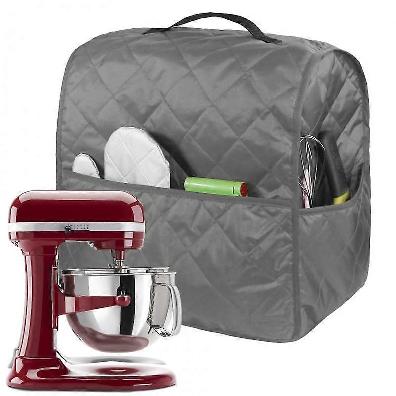 Dust Cover For Bread Machine, Mixer, Breakfast Maker - Multicolor Quilted, Gray, 36 x 23 x 36 cm