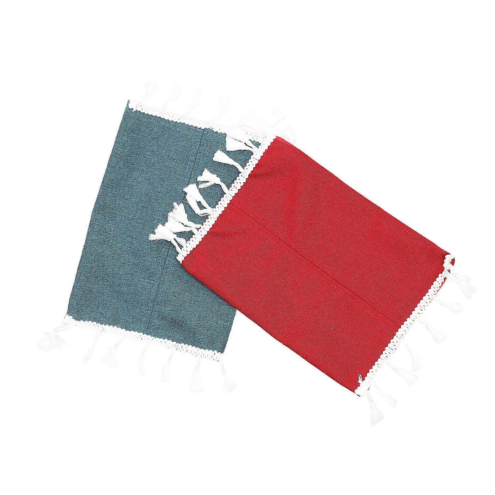 Portable Tissue Cover For General Users In Home Office Car Assorted Color Practical 2Pack