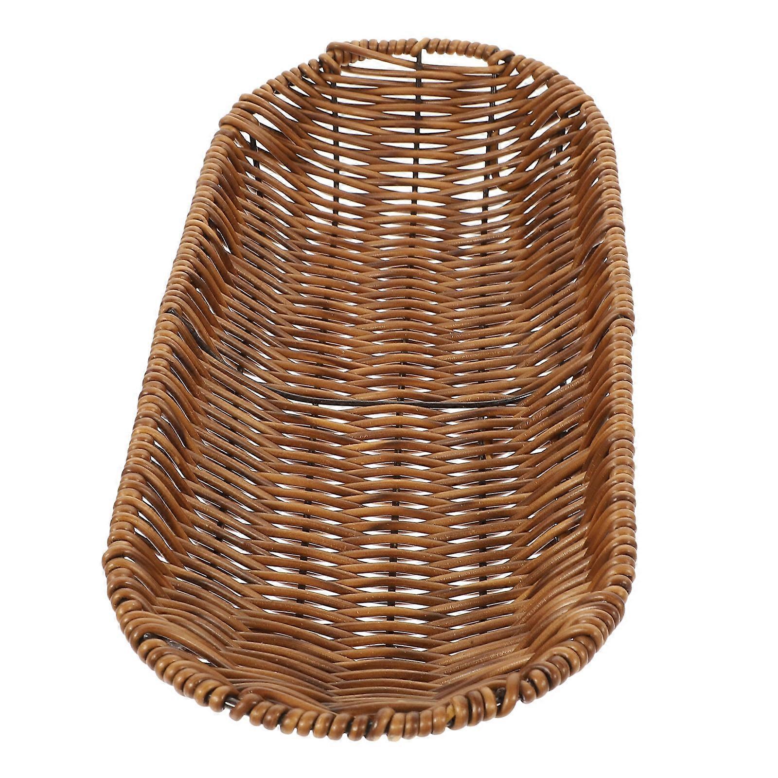 楕円形織り食品保存バスケット再利用可能な籐パンバスケット 1 セット