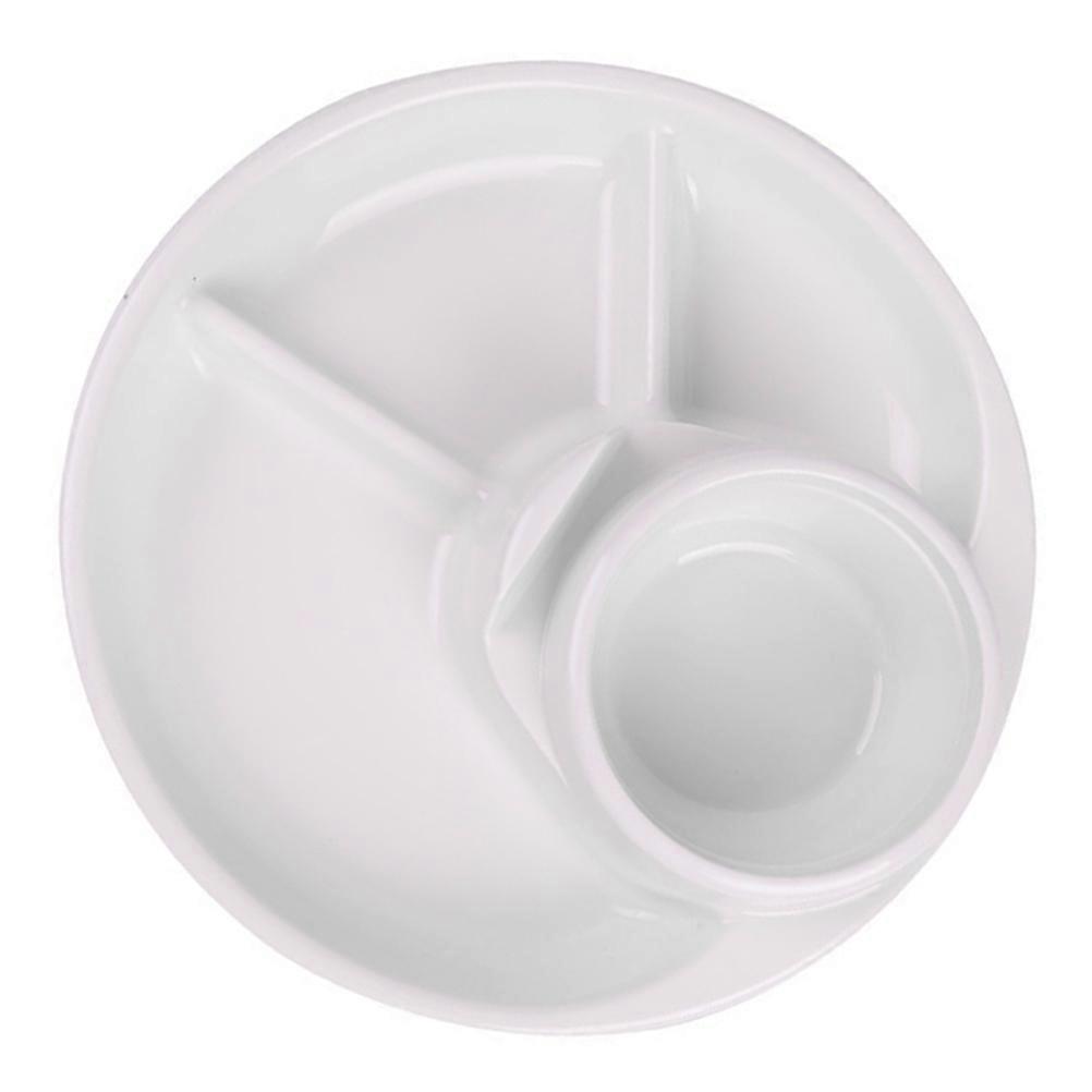 Divided Serving Dish Food Plate For Families Breakfast Lunch Dinner Convenient Easy Cleaning 21x21cm 1Pack