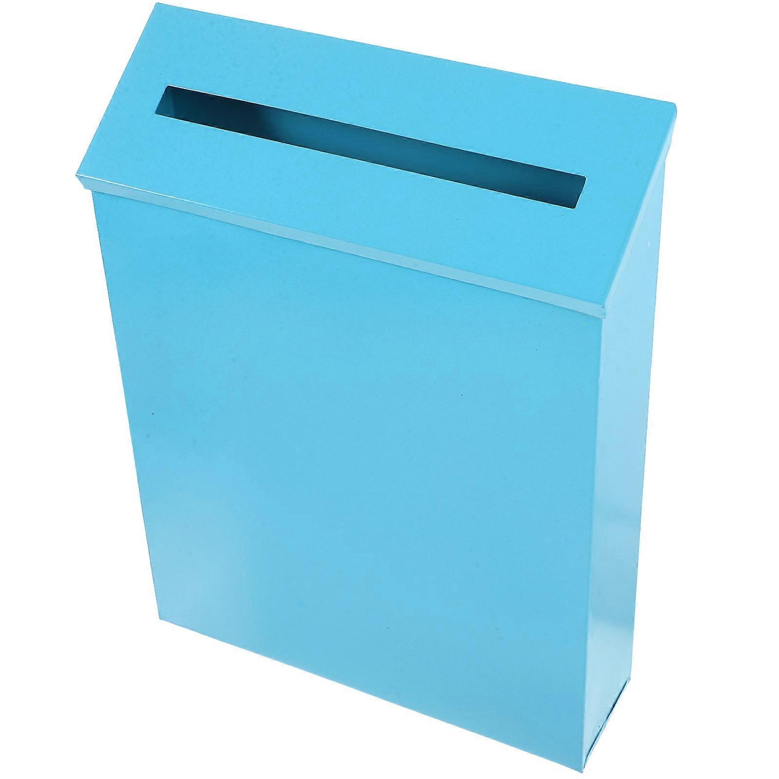 Blue Decorative Post Box Waterproof Letter Box For Indoor Outdoor Use 1Set