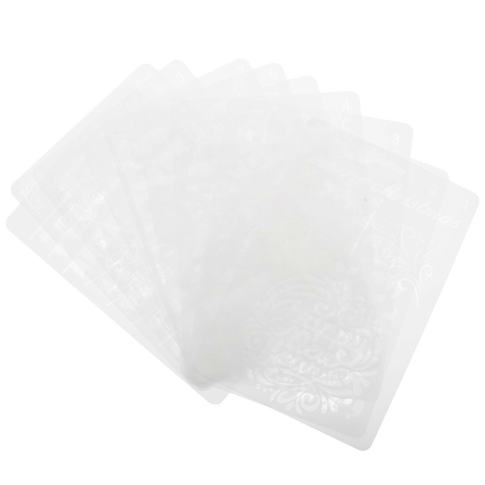Hollow Out Stencils For Drawing 10Pcs Suitable For Drawing Beginners 26X17.5cm Christmas Craft Templates