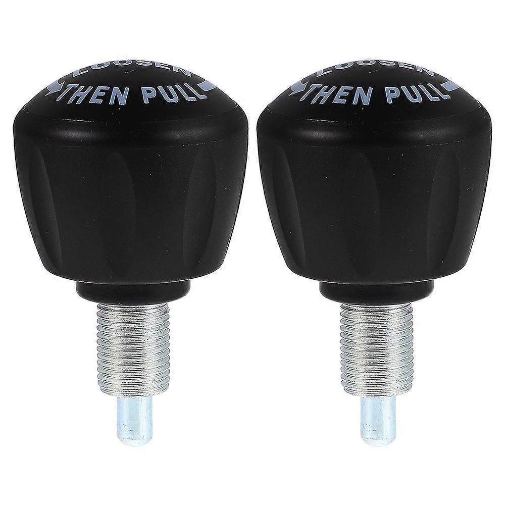 Fitness Pull Pin Knob 2Pcs Exercise Bike Replacement Parts for Home Workout and Gym Usage in Durable Abs Black Material with Smooth Rotation Function