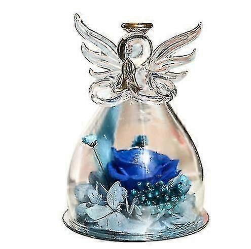 Muttertagsgeschenk: Konservierter Rosenglasengel mit getrockneten Blumen