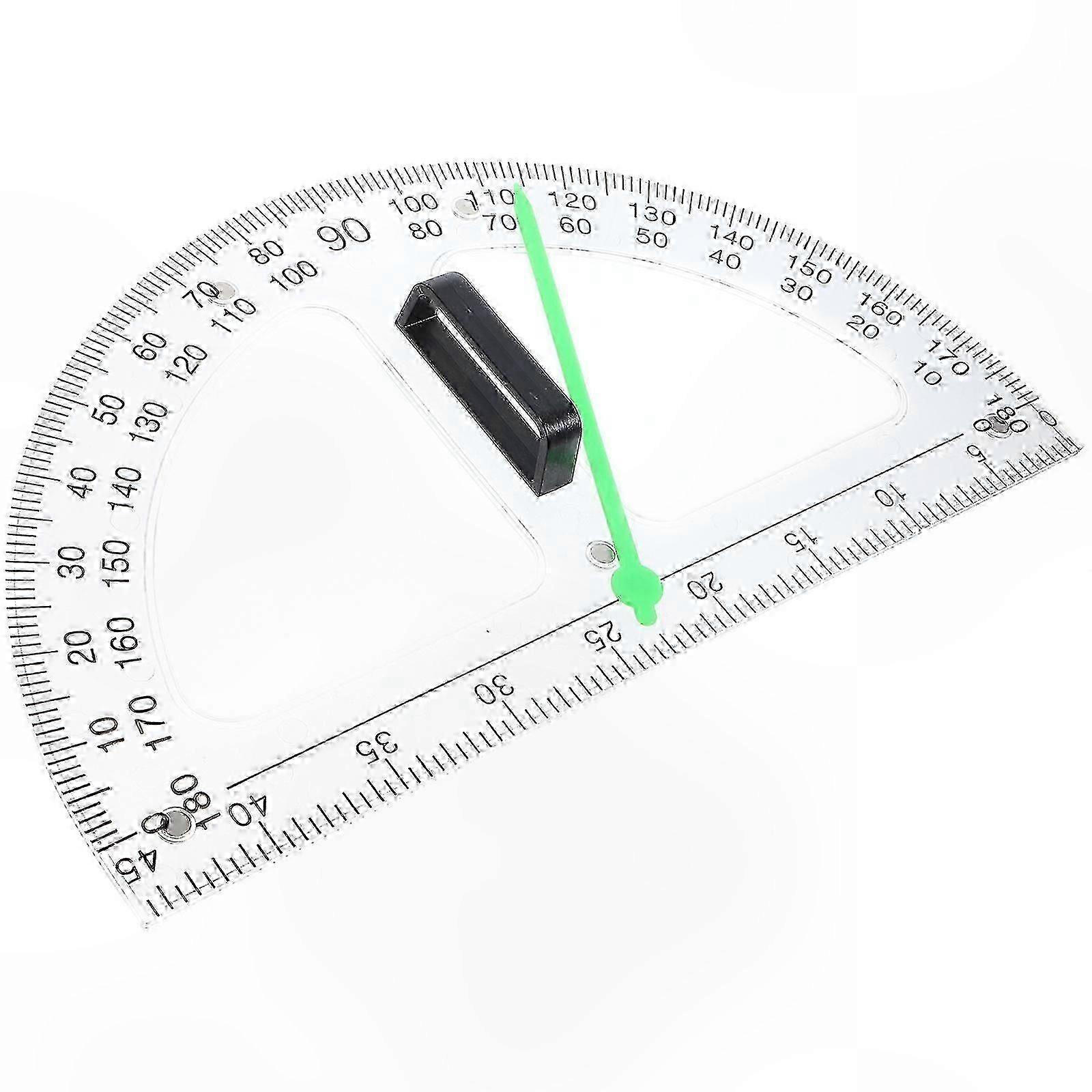 Geometry Protractor Half Circle Angle Measurer Transparent Teaching Tool for Professionals 45x25x4CM 1 Pack