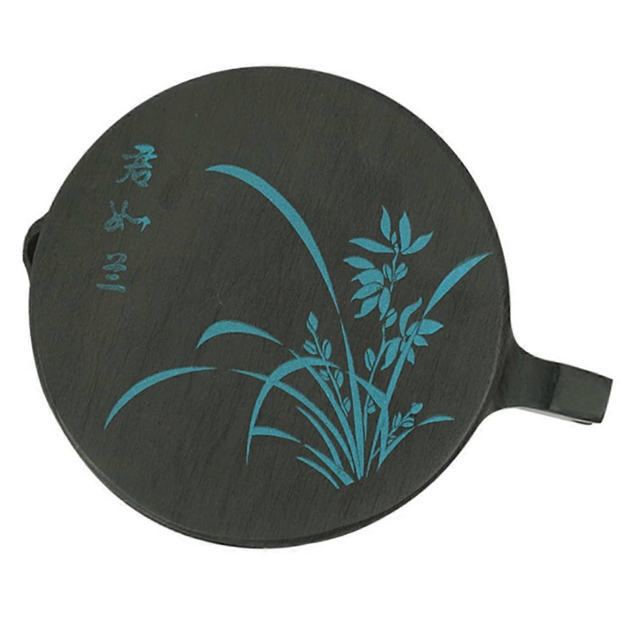 Ink Stone For Writing And Calligraphy, Rough Stone With Lid, Ink Lab Tool For Ink Bottles And Drawing