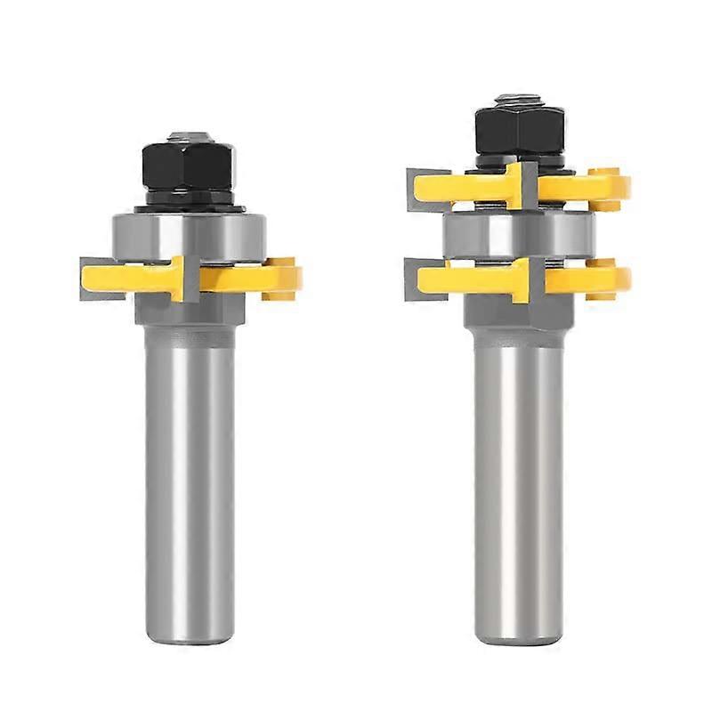 2-Piece Router Bit Set 1/4" x 1/4" - 1/2" Shank, 12mm, 6mm, 6.35mm, 8mm for Woodworking and Shaker Profiles
