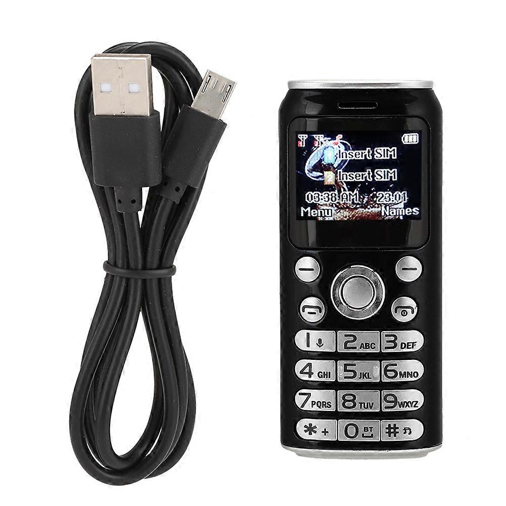 K8 Mini Bluetooth Dialer: Dual Card, 1.0" Curved Screen, 2G GSM, Multi-Language Support