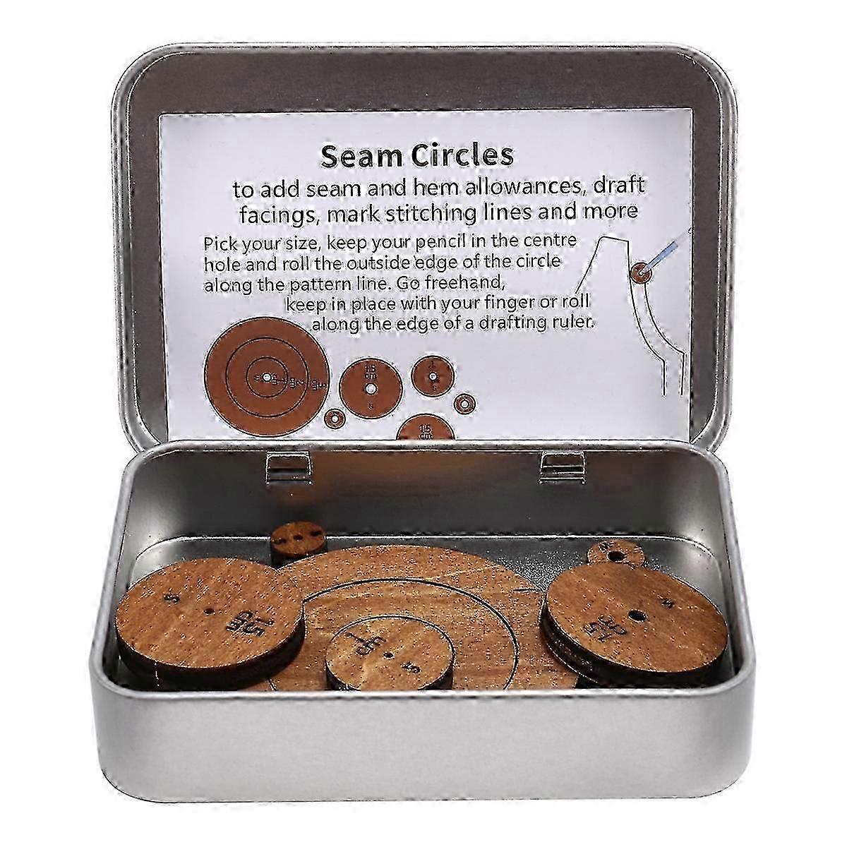Jenerates Seam Circles,Wooden Circle Quilting Template, Circle Template Quilting Rulers and Templates,Marker (Metric)e