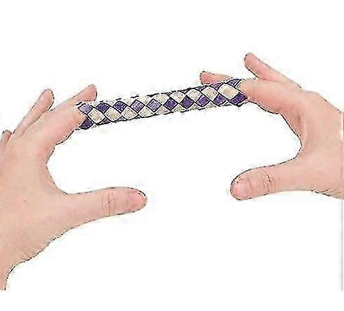 12 Pcs Classic Finger Traps Chinese Finger Trap Bamboo Chinese Bamboo Toys Birds Foraging Toy Assorted Colors Pet Bird Chew Toy Random Color