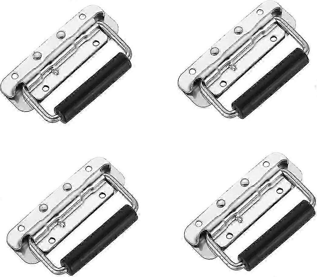 Stainless Steel Folding Handle Hardware Box Spring Box Handle Silver Carrying