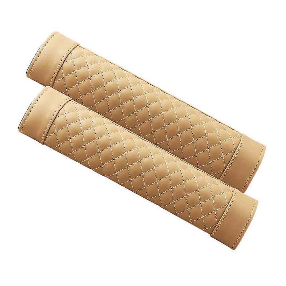 Seat Belt Pads For Mitsubishi Eclipse Cross GA4W 2017 2 Pcs Soft Cushion Neck Support DBeige
