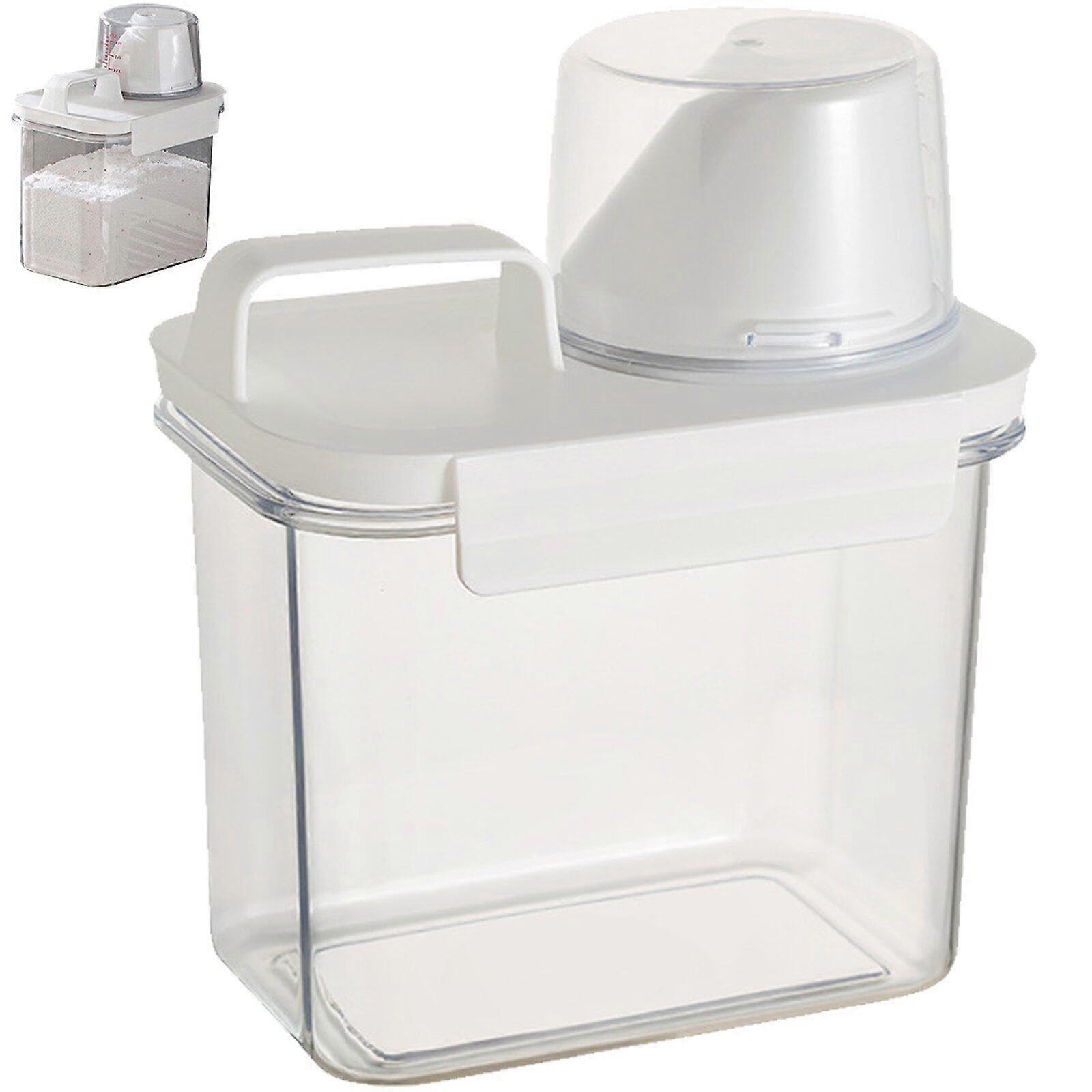 1100ml Laundry Detergent Dispenser with Measuring Cup, Large Capacity Liquid Container for Washing Powder and Detergent