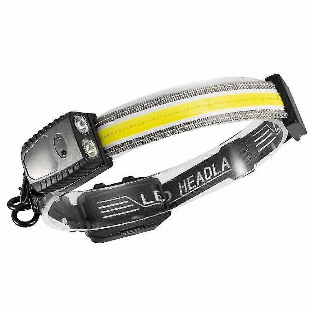 Induction Headlamp with Built-In Lithium Battery for Fishing and Running, COB LED Technology