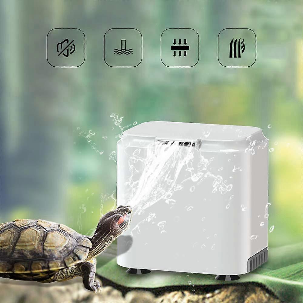 AC230V Low Water Level Filter for Turtle Tanks, 1.5cm Clean Pump for Reptiles with UK Plug