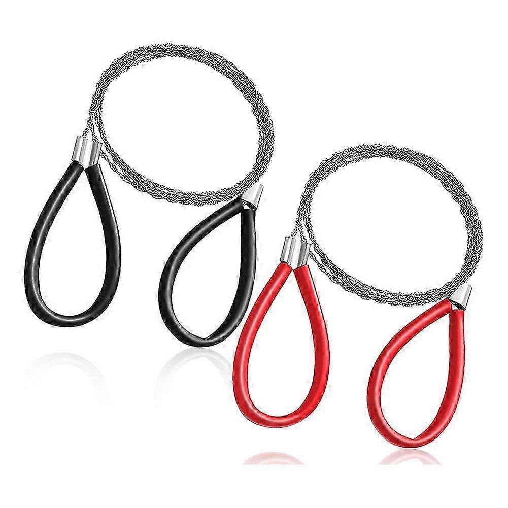 2 Pcs PVC Tuyau Scie À Câble En Acier Inoxydable Fil Scie Main Poche Corde Scie Scie À Fil D’urgence Cu